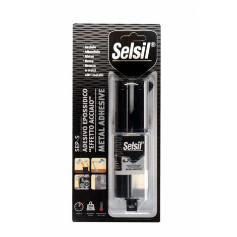 Selsil Adesivo Epossidico Effetto Acciaio 28 G - 12 Pz