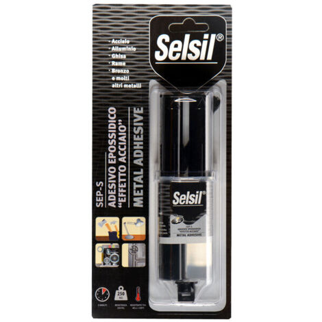 SELSIL ADESIVO EPOSSIDICO SEP-S EFFETTO ACCIAIO 28 G- 12,0 pz
