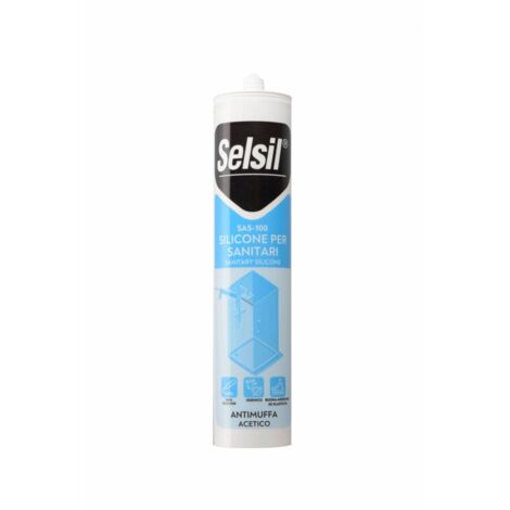 SELSIL SILICONE ACETICO PER SANITARI BIANCO 280 ML - 25 pezzi