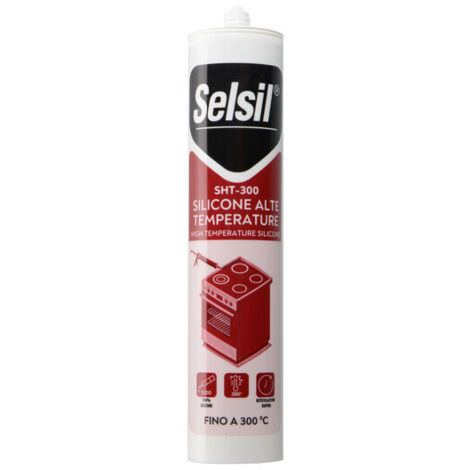 SELSIL SILICONE ALTE TEMPERATURE SHT-300 ROSSO 310 ML- 1,0 pz