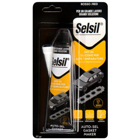 SELSIL SILICONE ALTE TEMPERATURE SHT-85 ROSSO 85 G- 12,0 pz