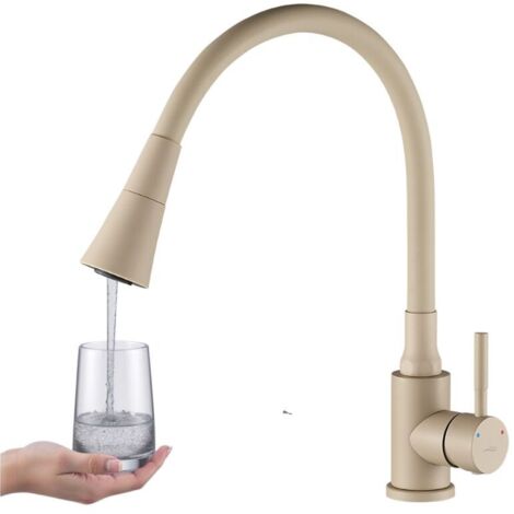 SELVA Kuchinox Standarmatur mit flexiblem Auslauf, Beige