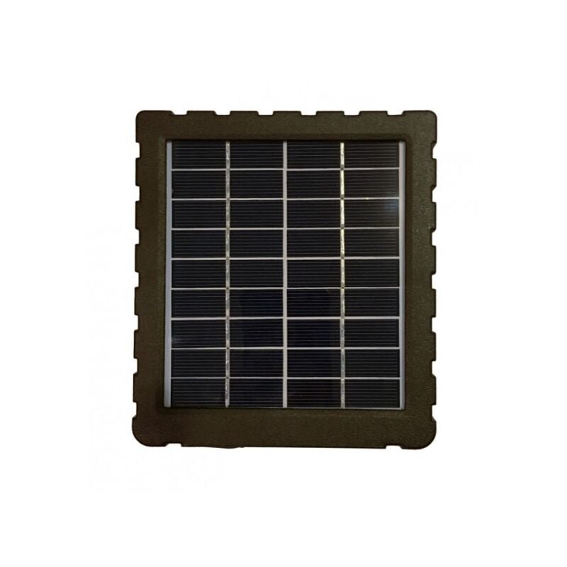 Semac Panneau solaire 12V pour caméra de chasse 4G Batterie intégrée - Noir