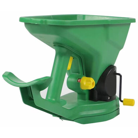 Sembradora manual portátil para jardín, con capacidad de 1,5 litros y 5 velocidades ajustables para sembrar, fertilizar y quitar la nieve de jardines, céspedes y pequeñas granjas.