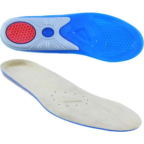 Semelle gel homme/femme sport et travail - Semelles chaussures confort, semelles antidérapantes, aéré, amorti les chocs, soulage voûte et talons - gel semelle - semelle chaussure homme(44-45)