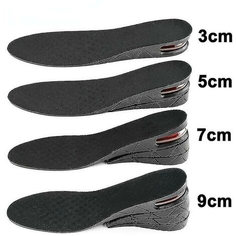 Semelle Intérieure Invisible Trois Paires Pour Rehaussement, De 3 Cm À 9 Cm, Coussin De Rehaussement, Réglable,3CM.