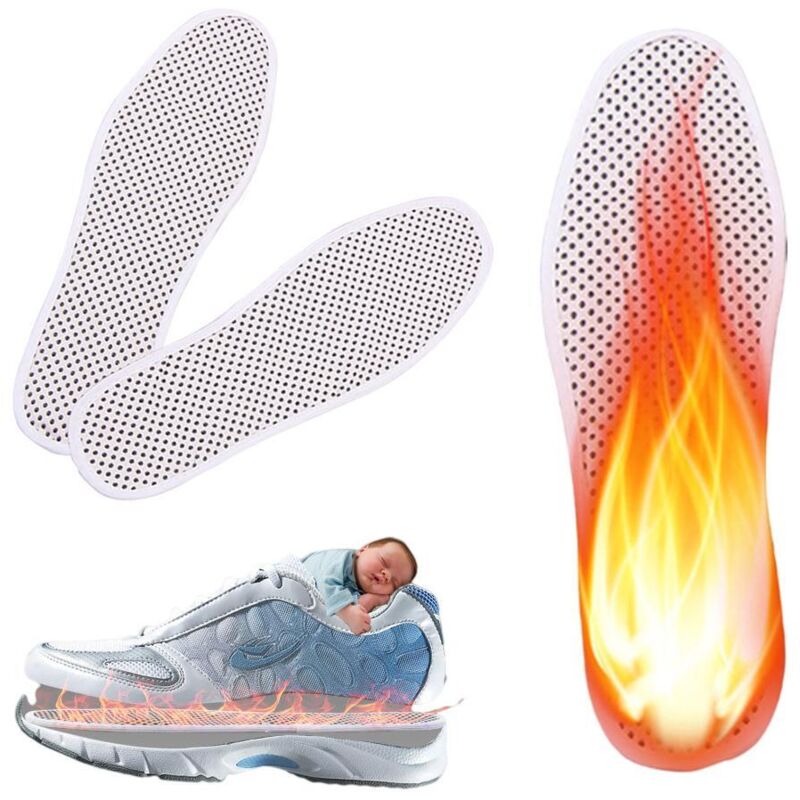 Semelles chauffantes autonomes pour chaussures et bottes - Idéales randonnée, ski, pêche - Lavables homme femme