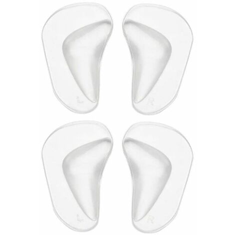 Semelles Gel,2 paires Semelles Orthopédiques Transparent, Support De Voûte Plantaire Manchons Réutilisables En Silicone Souple Pour Soulagement De La Douleur