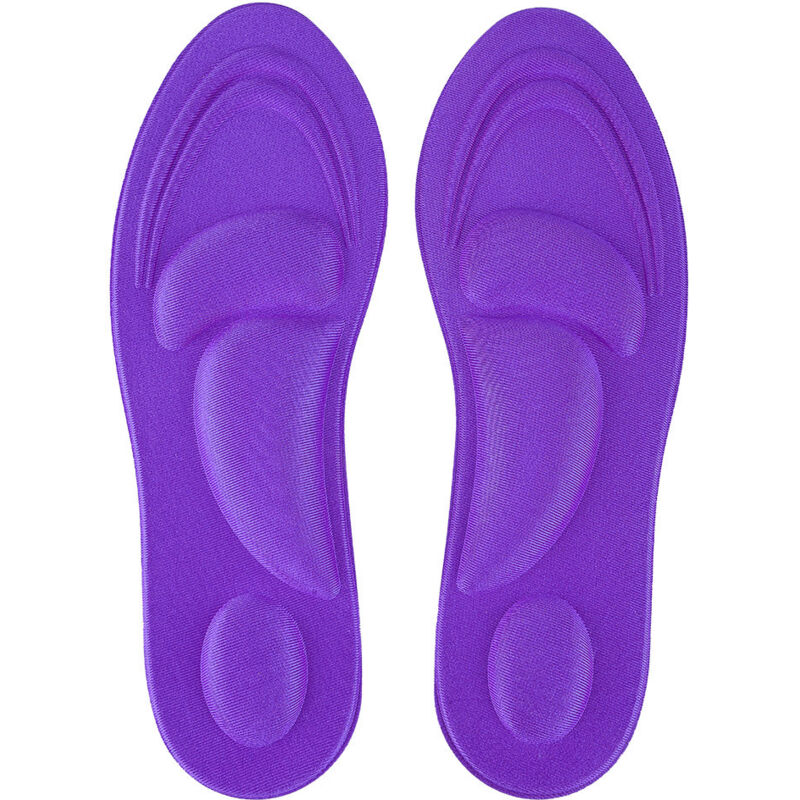 Semelles Orthopédiques pour Pieds Plats avec Soutien de la Voûte Plantaire en Mousse Mémoire Confort Femme Violet