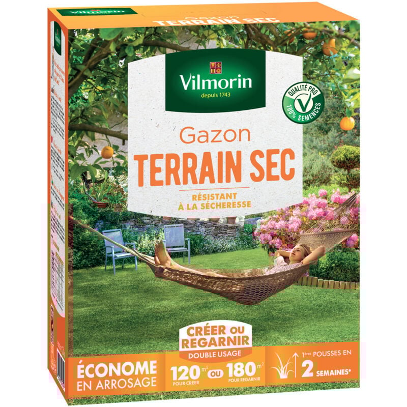 Vilmorin - Gazon Terrain Sec - 3 kg