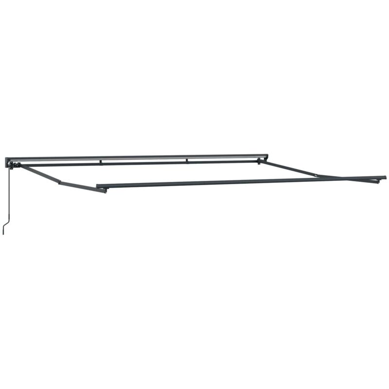Manual Awning Frame Adjustable Anthracite 4 X 3.5 M Steel Vidaxl