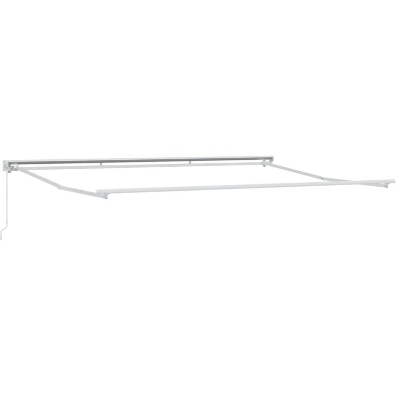 Manual Awning Frame Adjustable White 4 X 3.5 M Steel Vidaxl