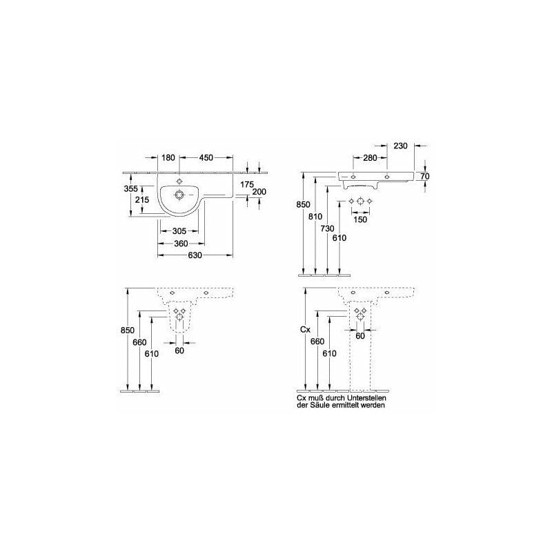 

Semi-columna SUBWAY 2.0 pergamon VILLEROY & BOCH