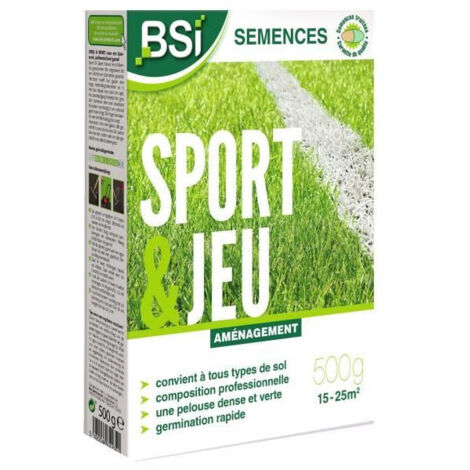 Semi di prato - BSI - Sport & gioco - Con rivestimento protettivo - Alta qualità - fino a 25 m² - 500g