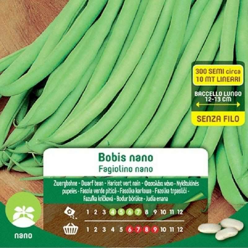 Iperbriko - Bobis Nano Dwarf Green Bean Graines En Maxi Sac