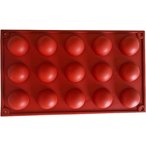 Semi Sphere Mold 15 Holes Silicone Semicircle Baking Mold for Cake Chocolate Mousse
