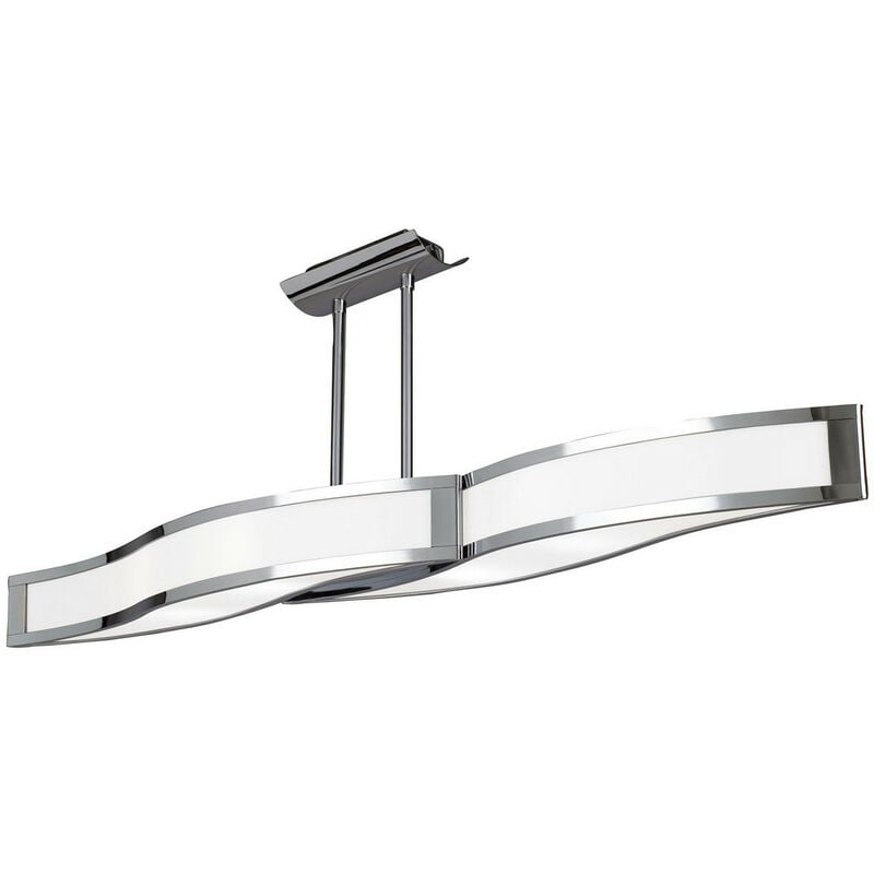 Inspired Mantra Fusion Sintesys GU10 Sintesys Linear Telescopic Convertible to Semi Flush GU10 4 Light Polished Chrome - M8666, Lámparas cfl incluidas