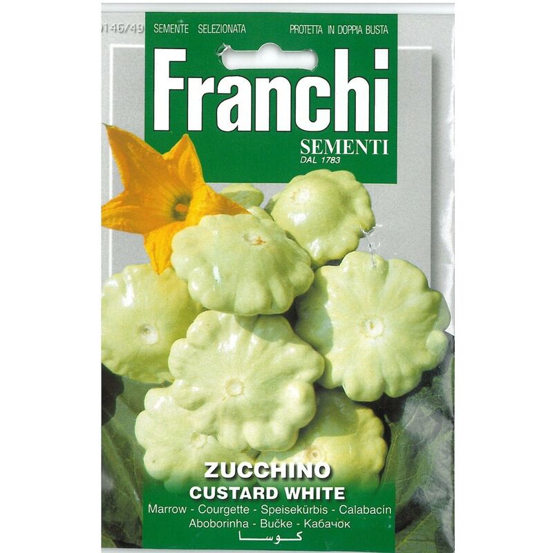 Semi zucchino custard white doppia busta franchi sementi