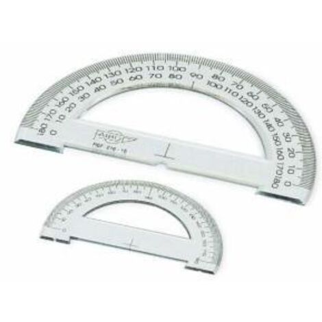 SEMICIRCULO TRANSPARENTE EN PLASTICO INYECTADO GRADUADO Y BISELADO 15 CM. FAIBO 216