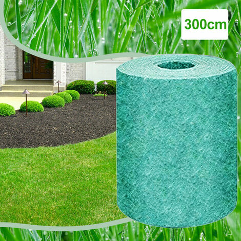 Semilla biodegradable Hierba Mat estera de la paja de fertilizantes de jardin de picnic cesped del patio trasero de siembra crecen, 3m