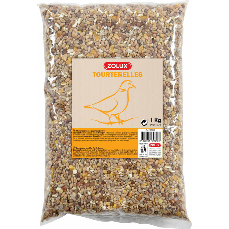 

semilla para tórtola. Bolsa de 1 kg. para las aves.