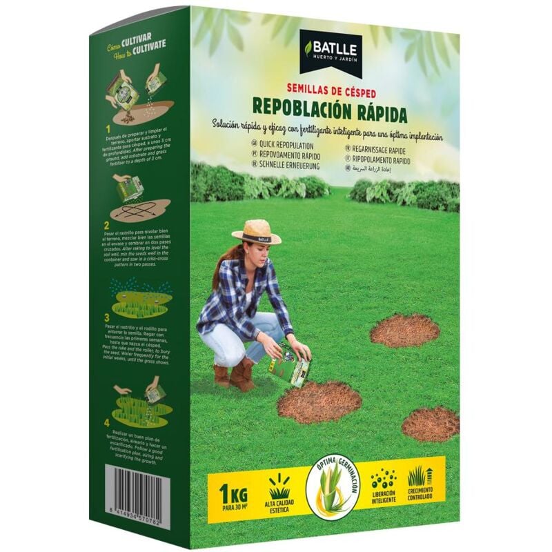 

Semillas césped repoblación rápida 1 kg