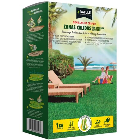Semillas césped zonas cálidas con Cynodon dactylon Batlle 1 kg