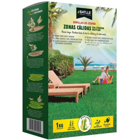 Semillas césped zonas cálidas con Cynodon dactylon Batlle 1 kg