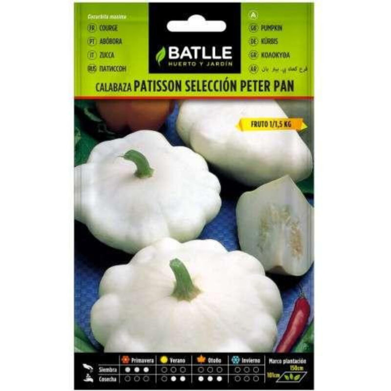 

Semillas de Calabaza Pâtisson blanca Peter Pan