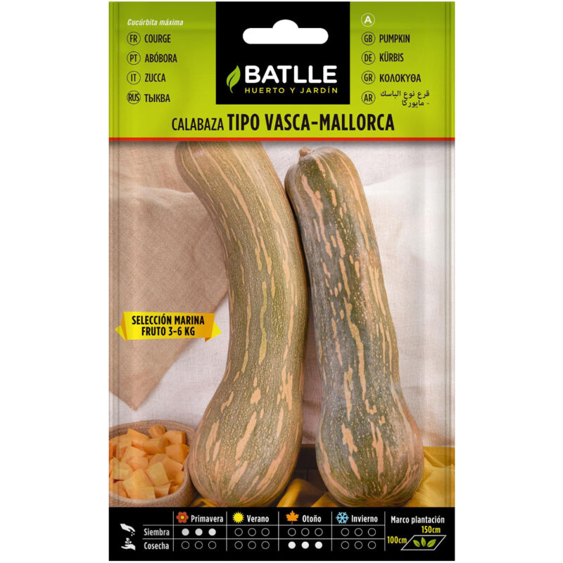

Semillas de Calabaza tipo vasca-Mallorca sel. Marina