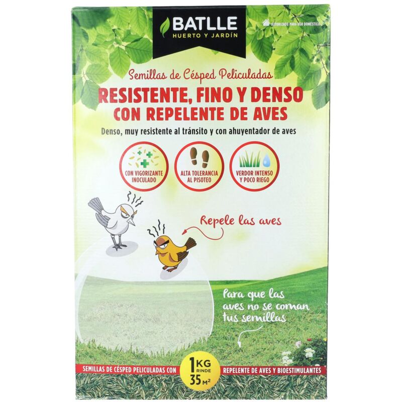 

Semillas de césped resistente fino y denso repelente aves 1kg
