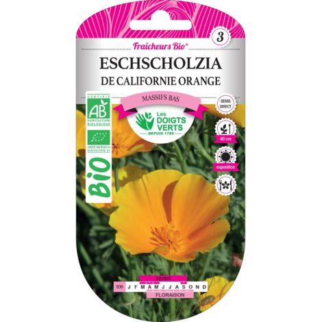 Semillas de eschscholzia naranja BIO Los Dedos Verdes