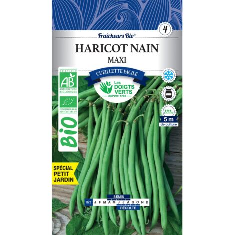 Semillas de Frijol Enano Maxi BIO Los Dedos Verdes 30g