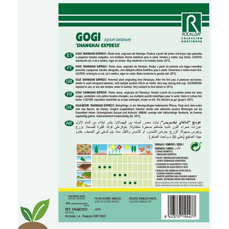 

Gogi Shanghai Express - Sobre De 30 Semillas Aprox.
