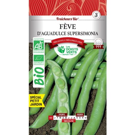 Semillas de habas Aguadulce Supersimonia BIO Los Dedos Verdes 30g