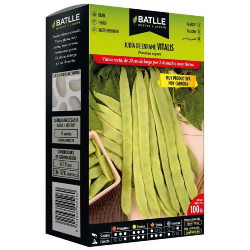 

Semillas de Judía de enrame Vitalis 250 gr