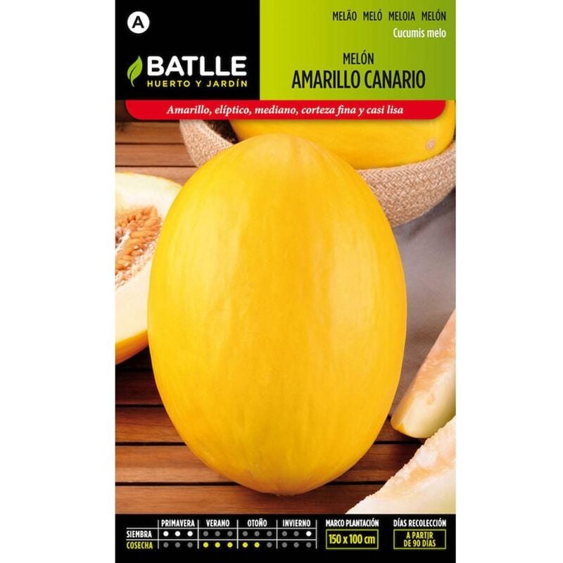 

Plantawa Semillas de Melón Amarillo Canario 8 gr para Siembra Primavera Fruta para Cultivar - Battle