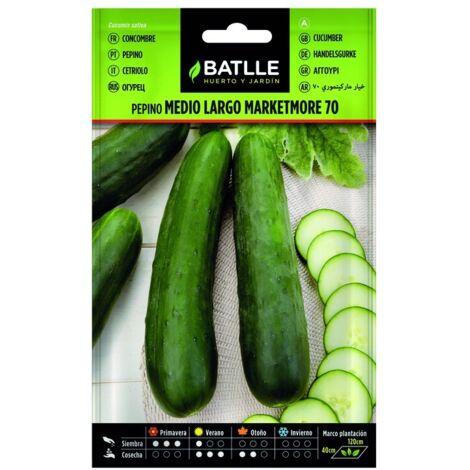 Semillas de Pepino Marketmore 70 1/2 Largo sobre
