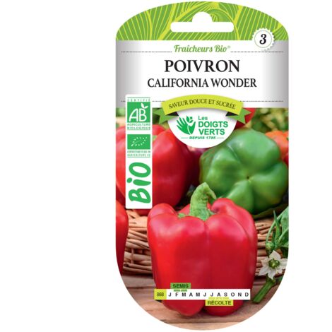 Semillas de pimiento California Wonder BIO Los Dedos Verdes