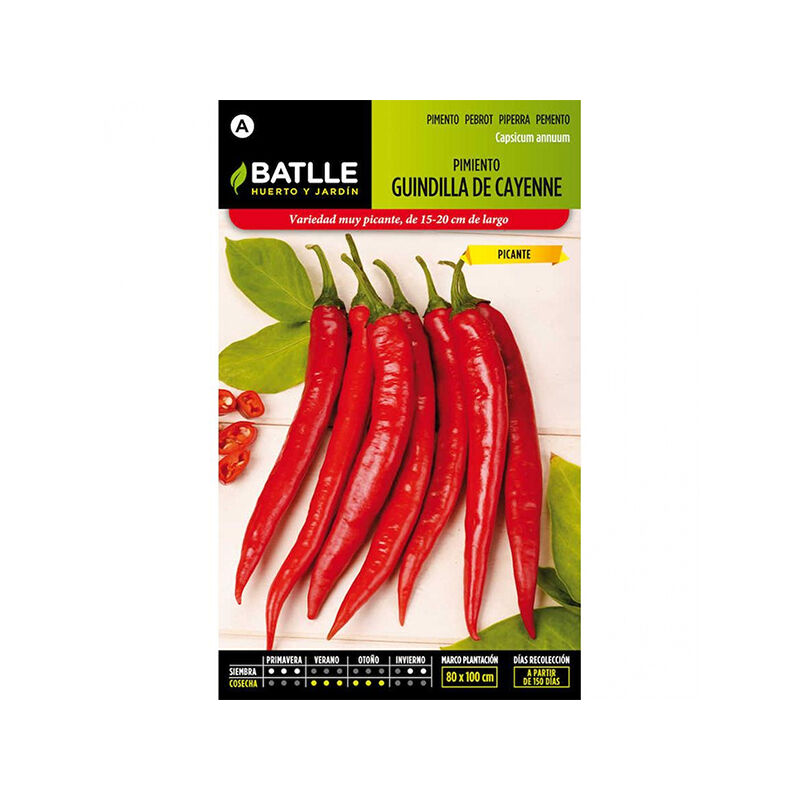

Plantawa Semillas de Pimiento Guindilla Cayenne 2 gr para Sembrar Invierno Primavera hortaliza para Cultivar - Battle
