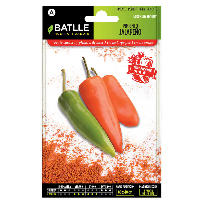 

Plantawa Semillas de Pimiento Jalapeño 1 gr para Siembra Invierno Primavera Hortaliza para Cultivar - Battle