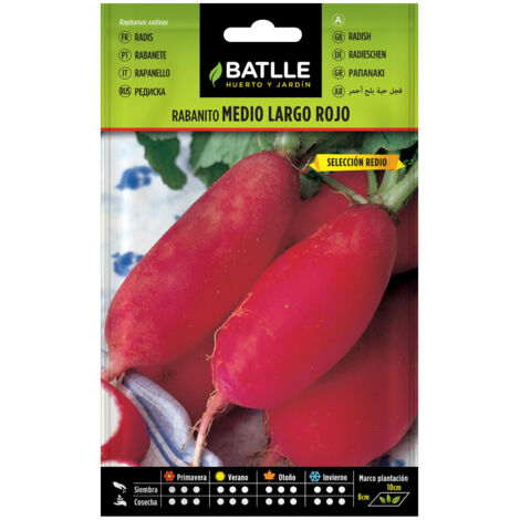 Semillas de Rabanito medio larago rojo Batlle