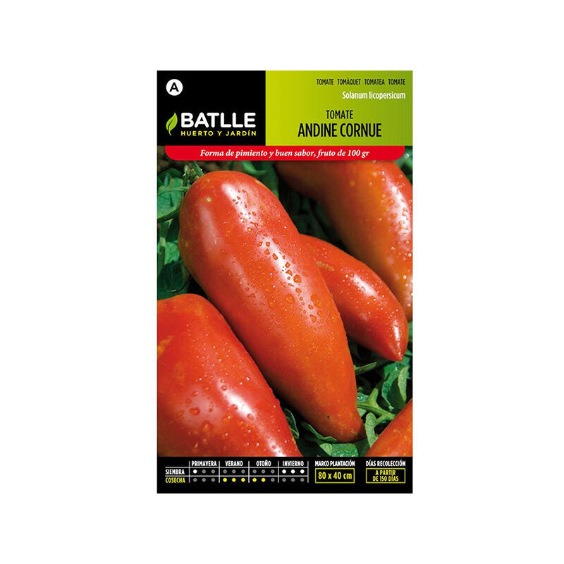 

Plantawa Semillas de Tomate Andine Cornue 0.20 gr para Siembra Invierno Hortaliza para Cultivar - Battle