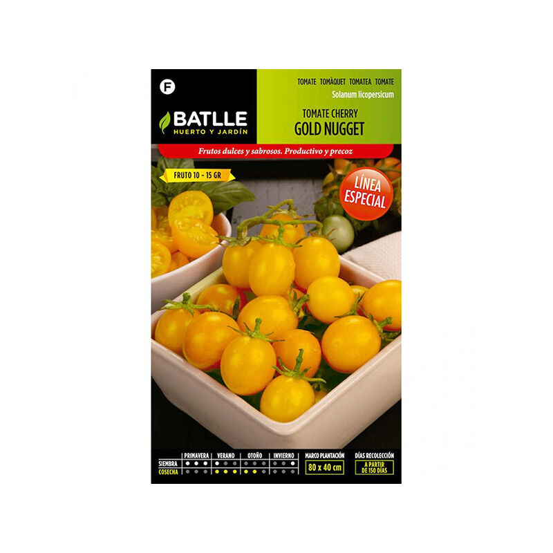 

Plantawa Semillas de Tomate Amarillo Cherry Gold Nugget 0.2 gr para Sembrar Primavera Hortaliza para Cultivar - Battle