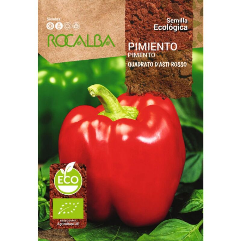 

Semillas ecológicas de pimiento quadrato d'asti rosso