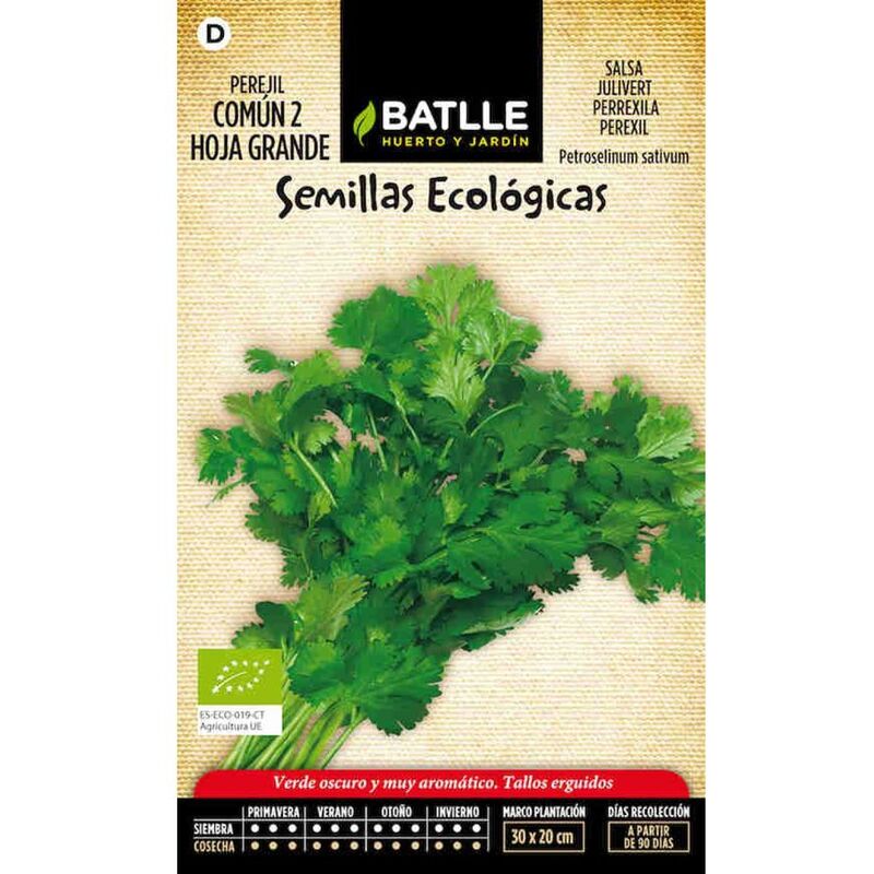

Plantawa Semillas Ecológicas Perejil Común 2 Hoja Grande 3 gr para Siembra Anual Planta Aromática para Cultivar - Battle
