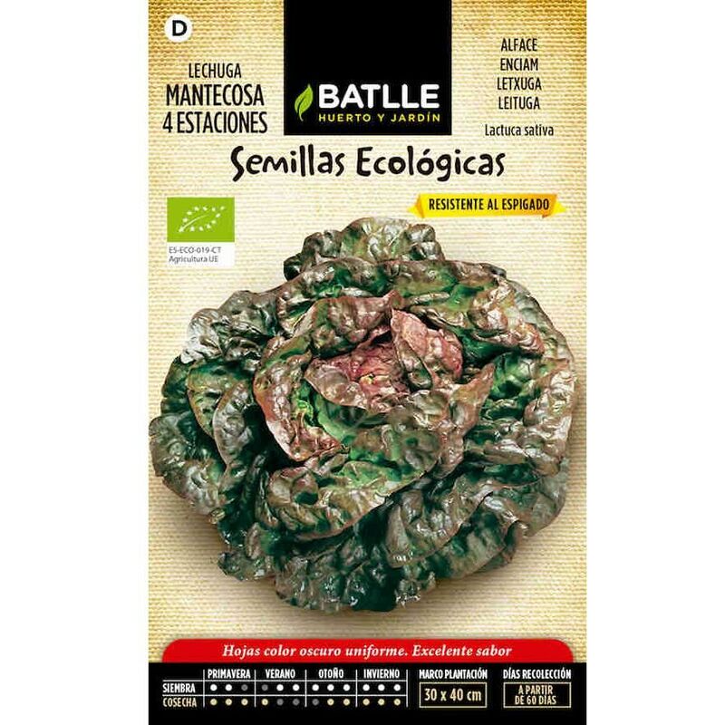 

Semillas ecológicas de Lechuga cuatro estaciones