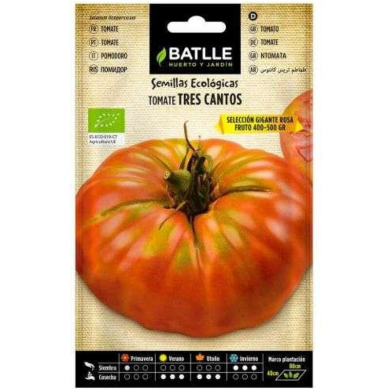 

Semillas ecológicas de Tomate tres Cantos gigante rosa