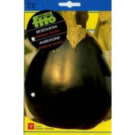 SEMILLAS FITO HORTICOLAS BERENJENA REDONDA NEGRA LISA=00015