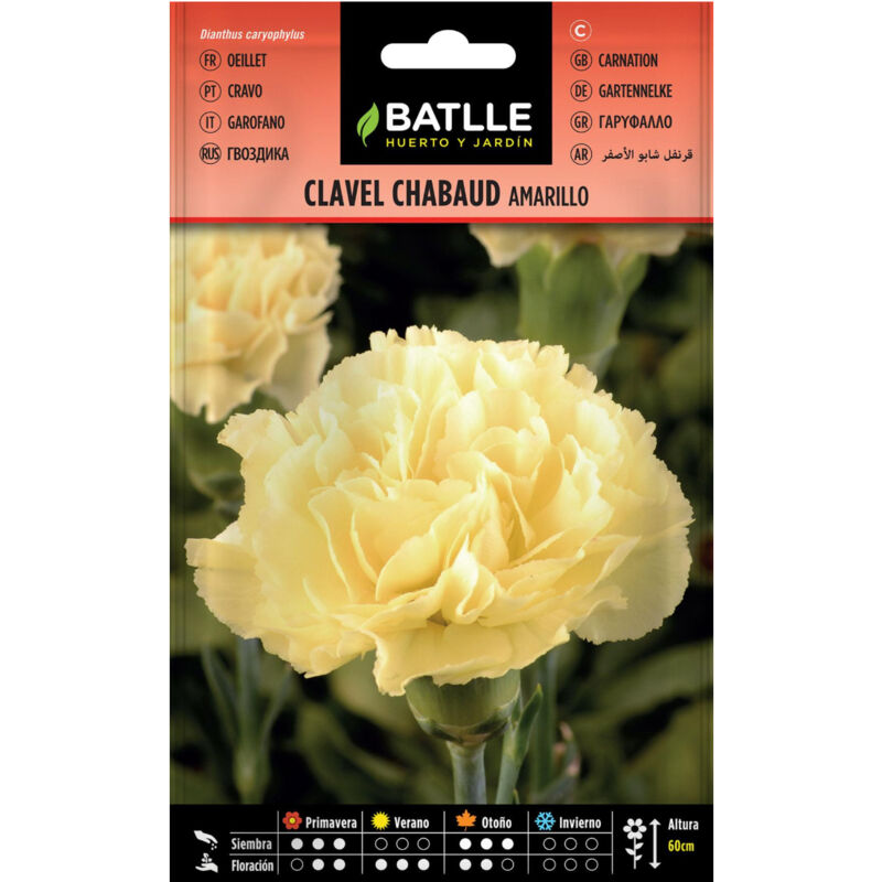 

Semillas de Clavel Chabaud doble amarillo